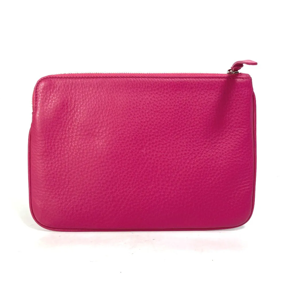 BALENCIAGA Clutch bag 492465 leather pink logo Everyday Pouch M Women