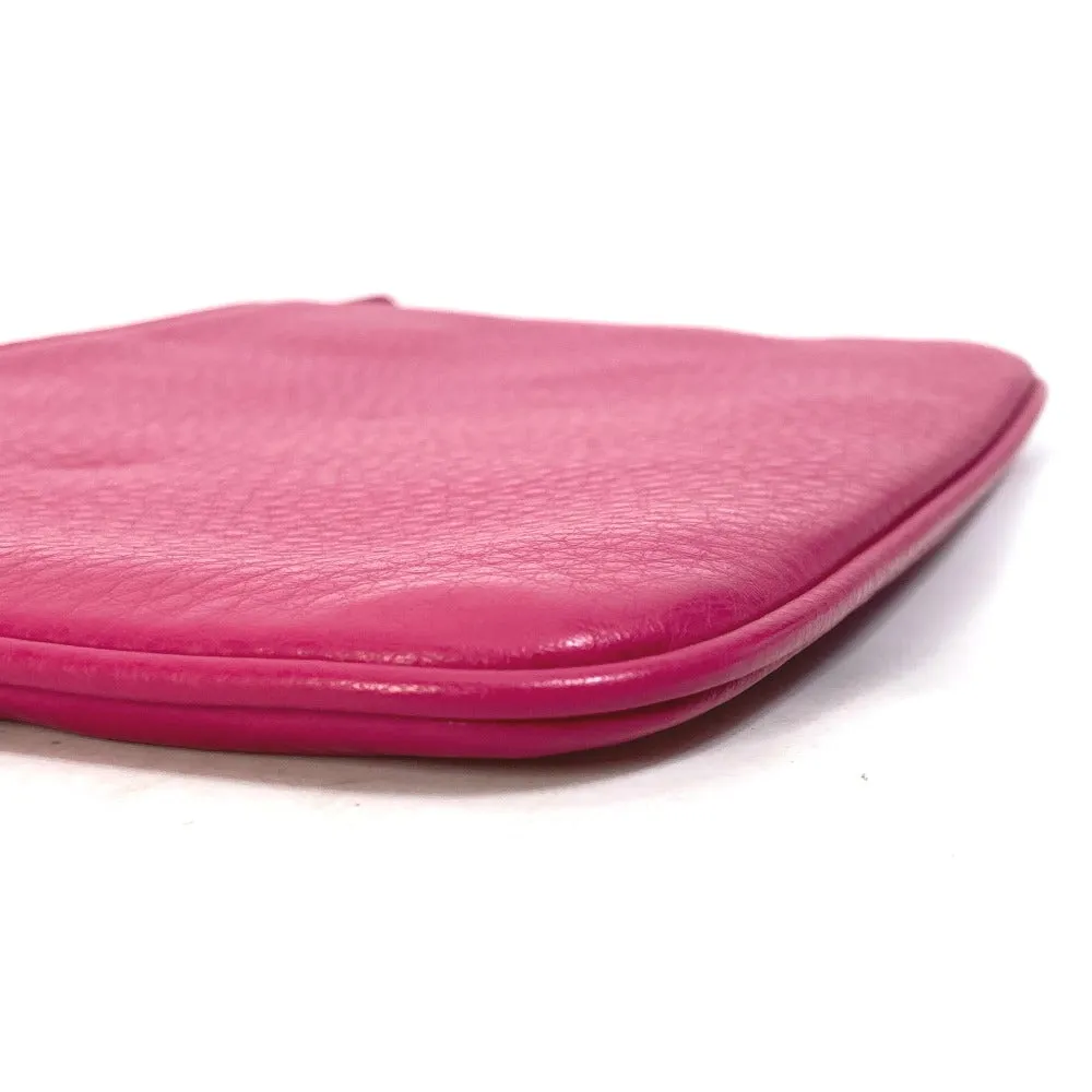 BALENCIAGA Clutch bag 492465 leather pink logo Everyday Pouch M Women