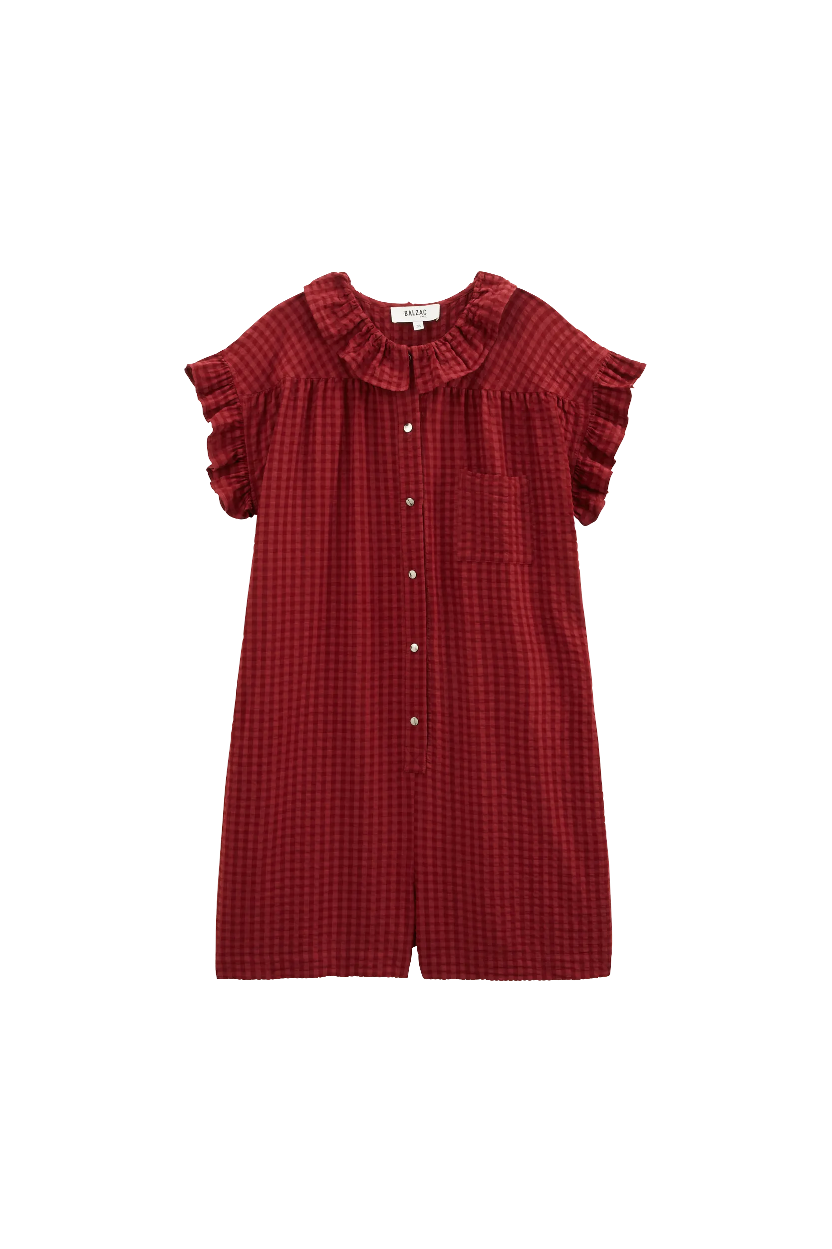 Burgundy Gingham Borneo Jumpsuit