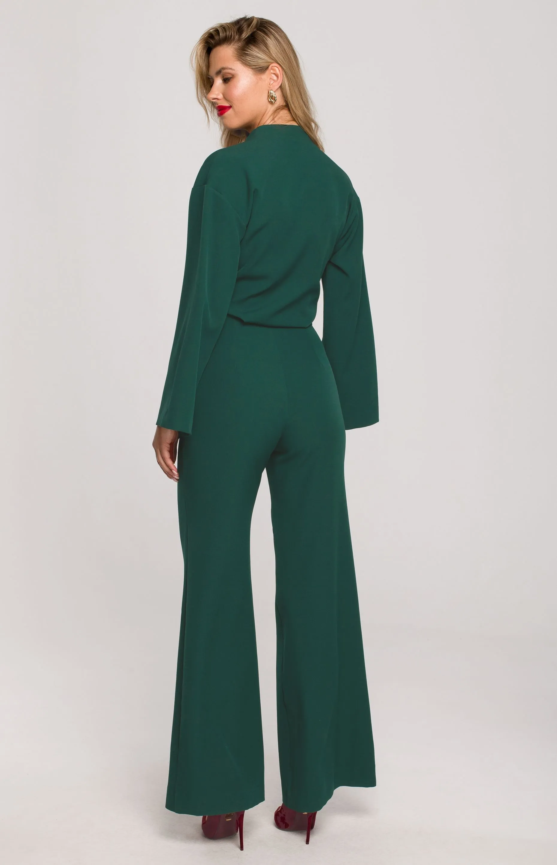 Green Wrap Jumpsuit