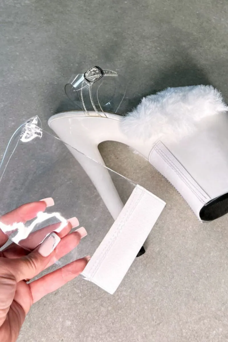 Hella Heels Clear & White Stiletto Protectors;