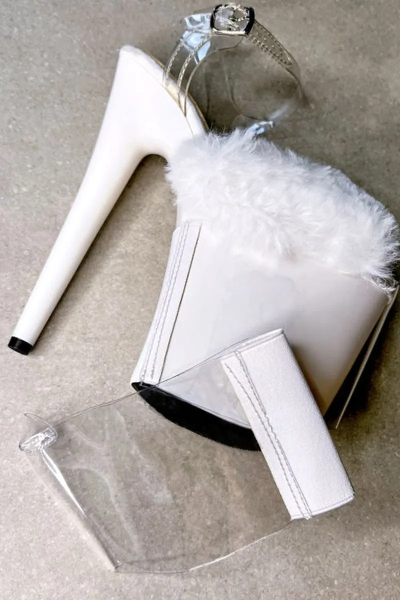 Hella Heels Clear & White Stiletto Protectors;