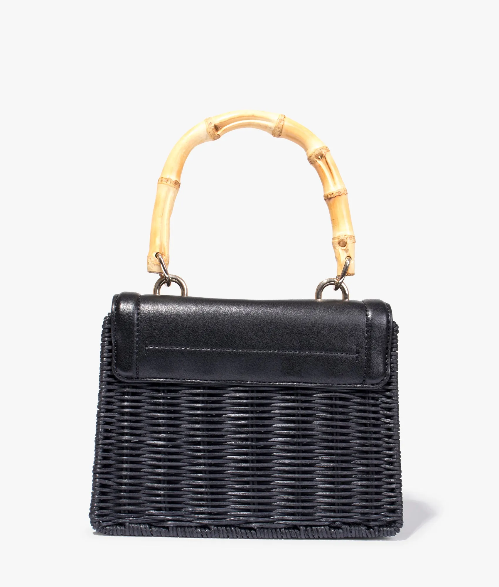 Jaylisa top handle basket crossbody in black