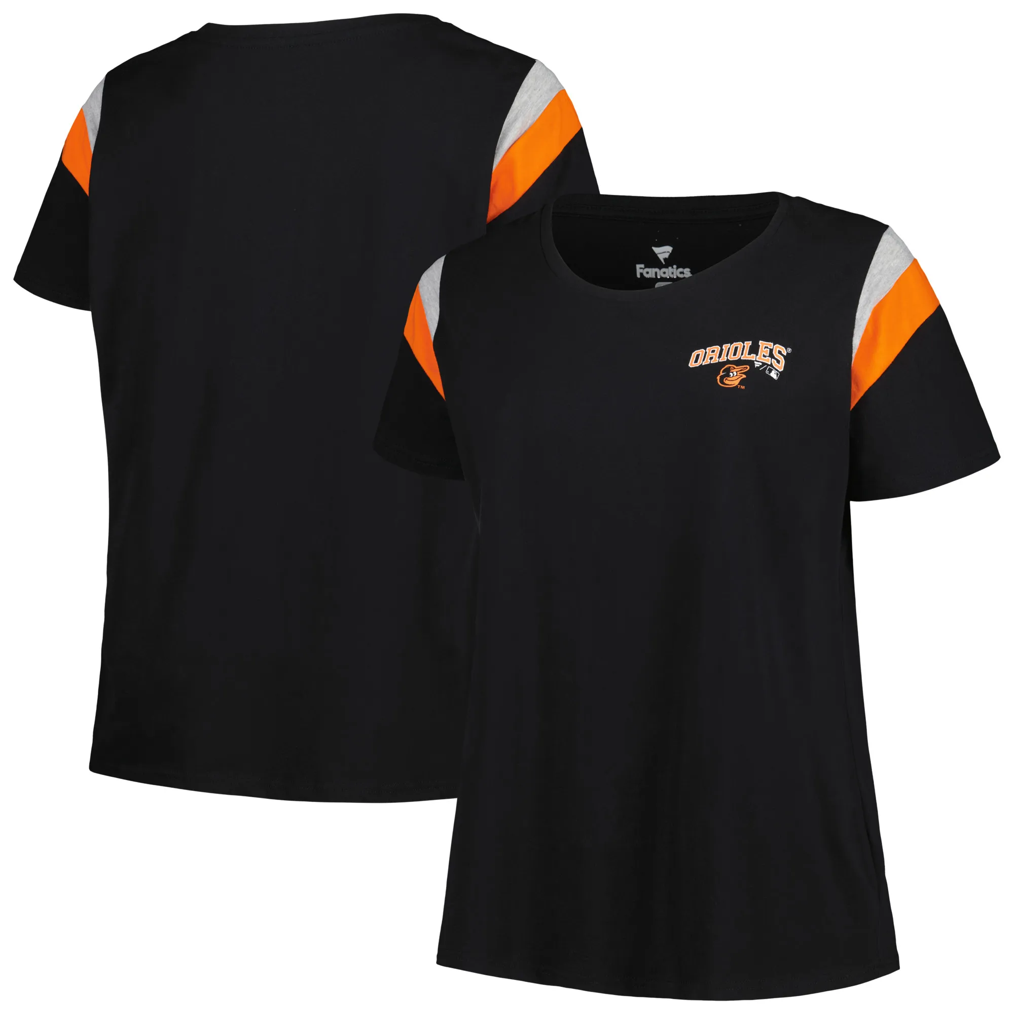 Lids Baltimore Orioles Plus Scoop Neck T-Shirt - Black Women's Profile