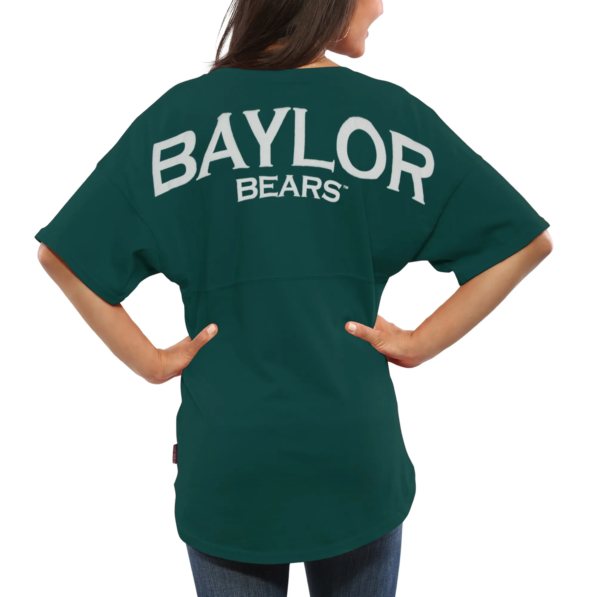 Lids Baylor Bears Green Spirit Jersey Oversized Tee