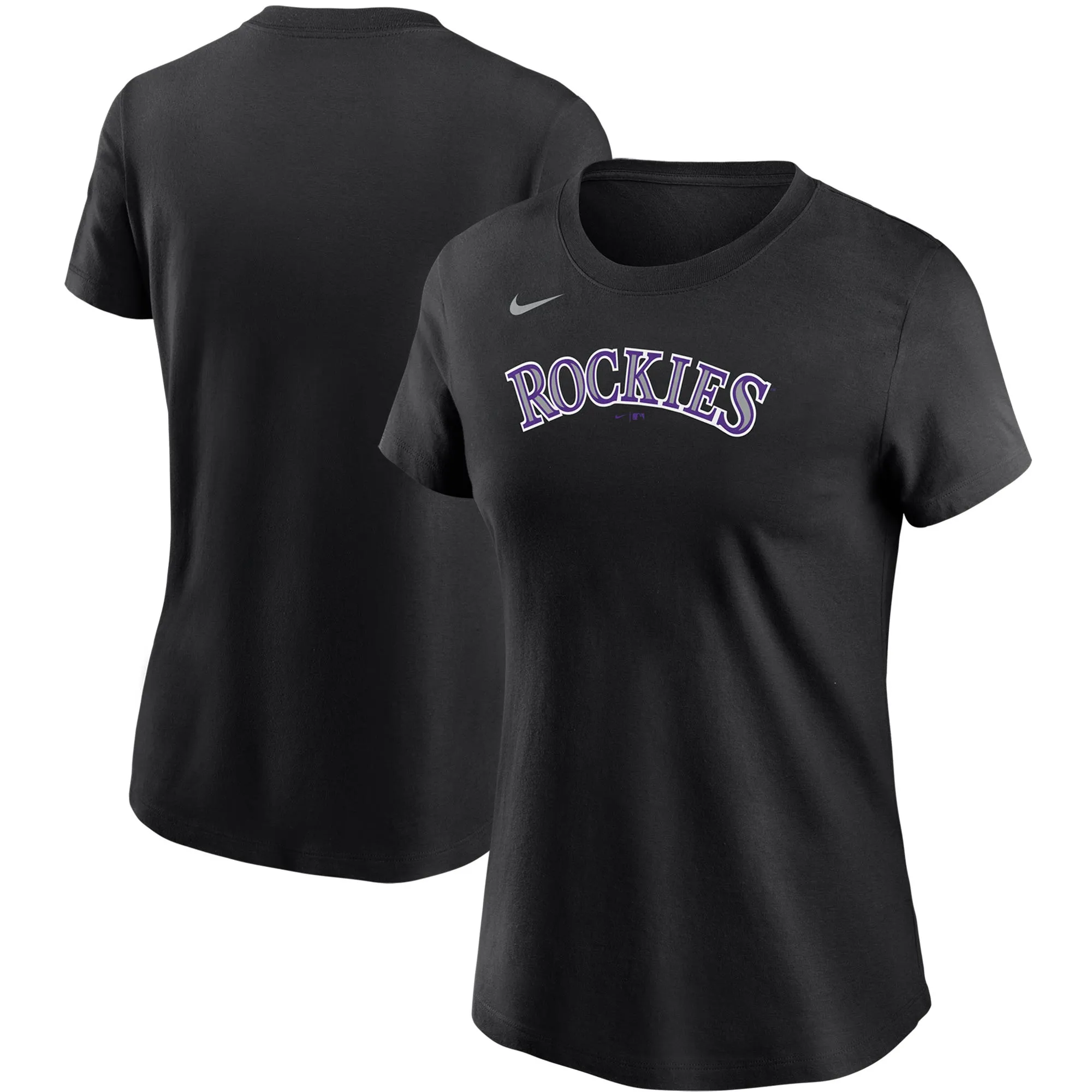 Lids Colorado Rockies Black Nike Wordmark Tee