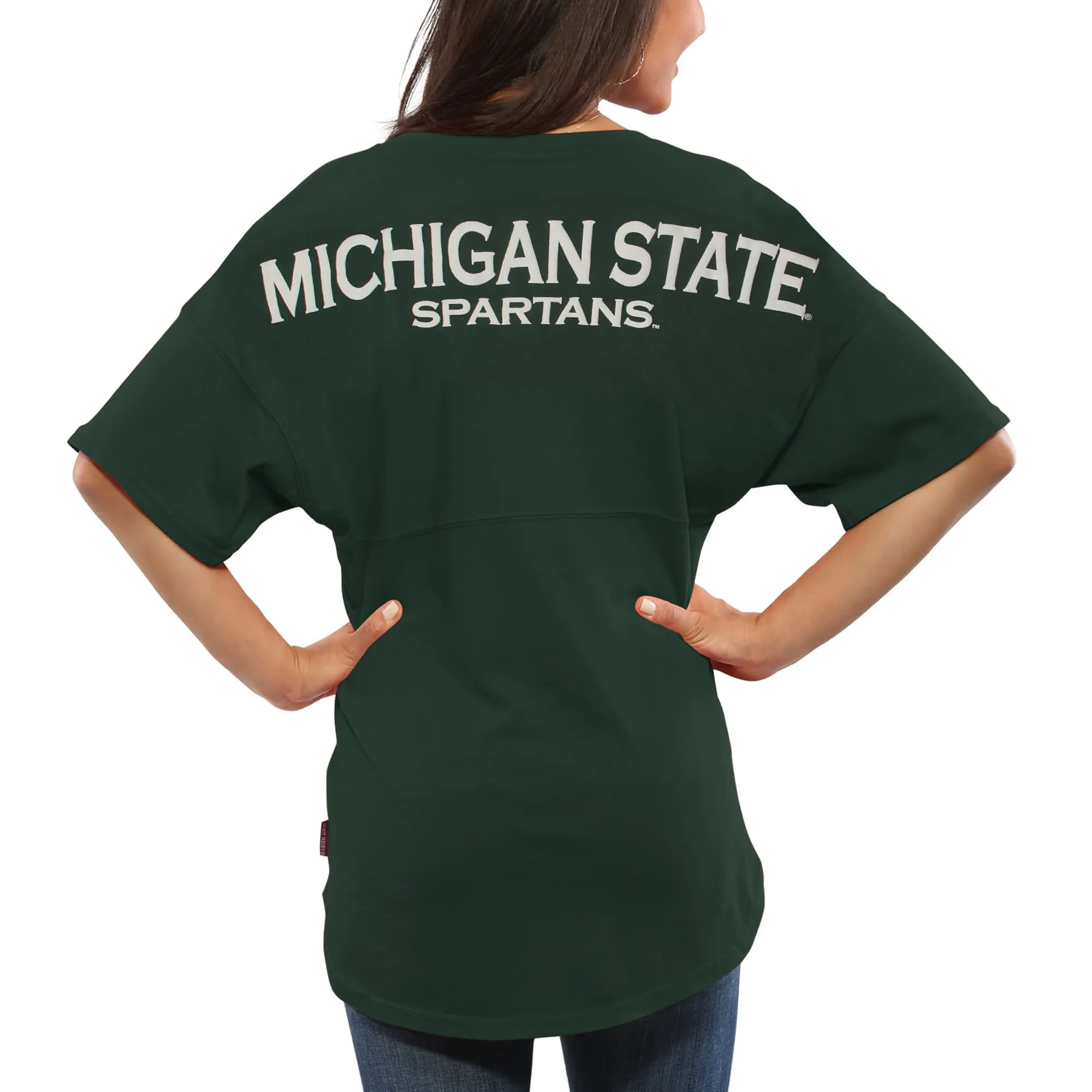 Lids Michigan State Spartans Green Spirit Jersey Oversized Tee