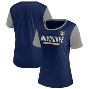 Lids Milwaukee Brewers Women's Navy Fanatics Mound Tee