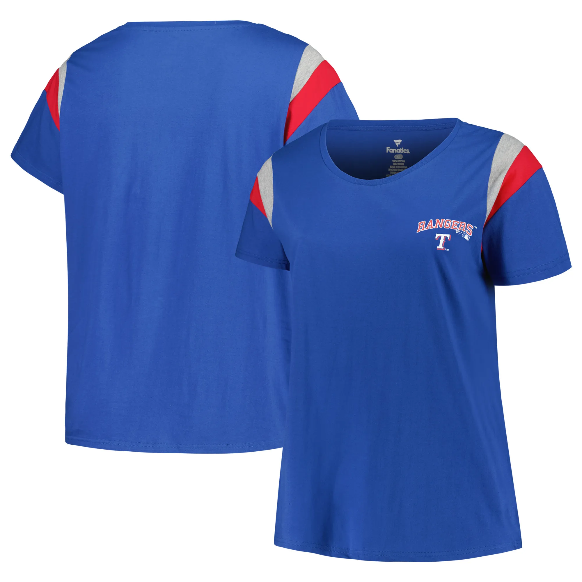 Lids Texas Rangers Plus Scoop Neck T-Shirt - Royal Women's Profile