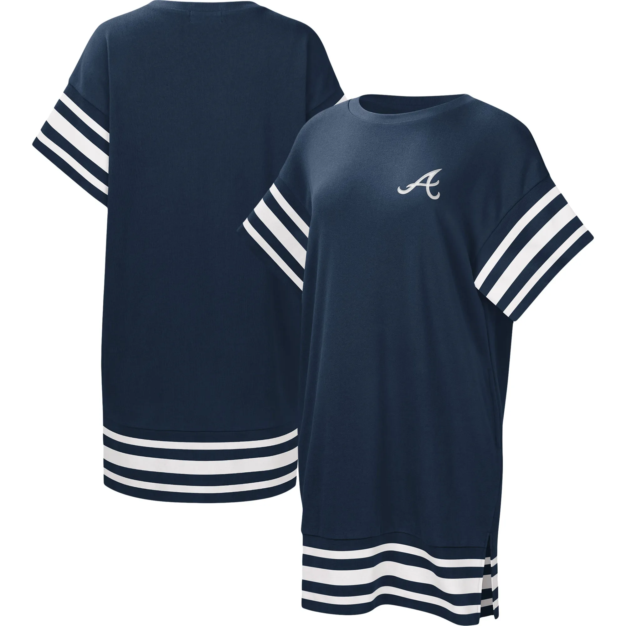 Lids Women's Atlanta Braves Navy Cascade Dress Tee