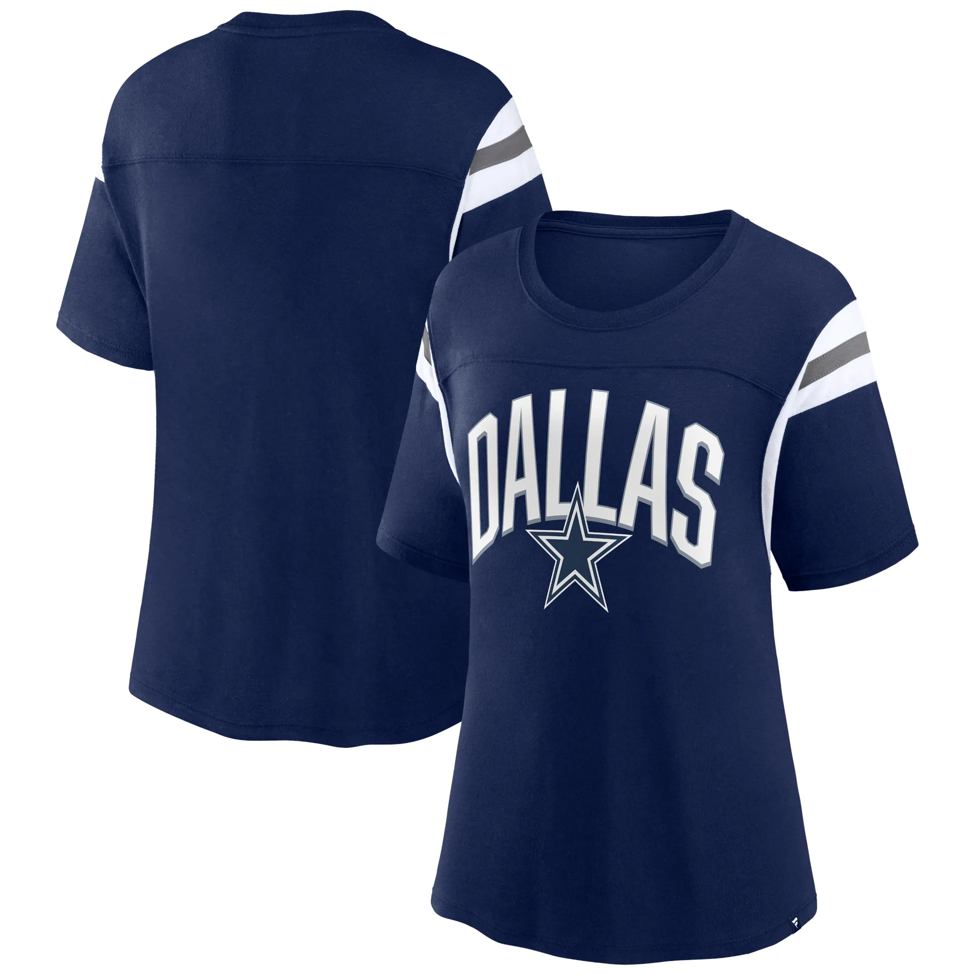 Lids Women's Navy Dallas Cowboys Striped Tee