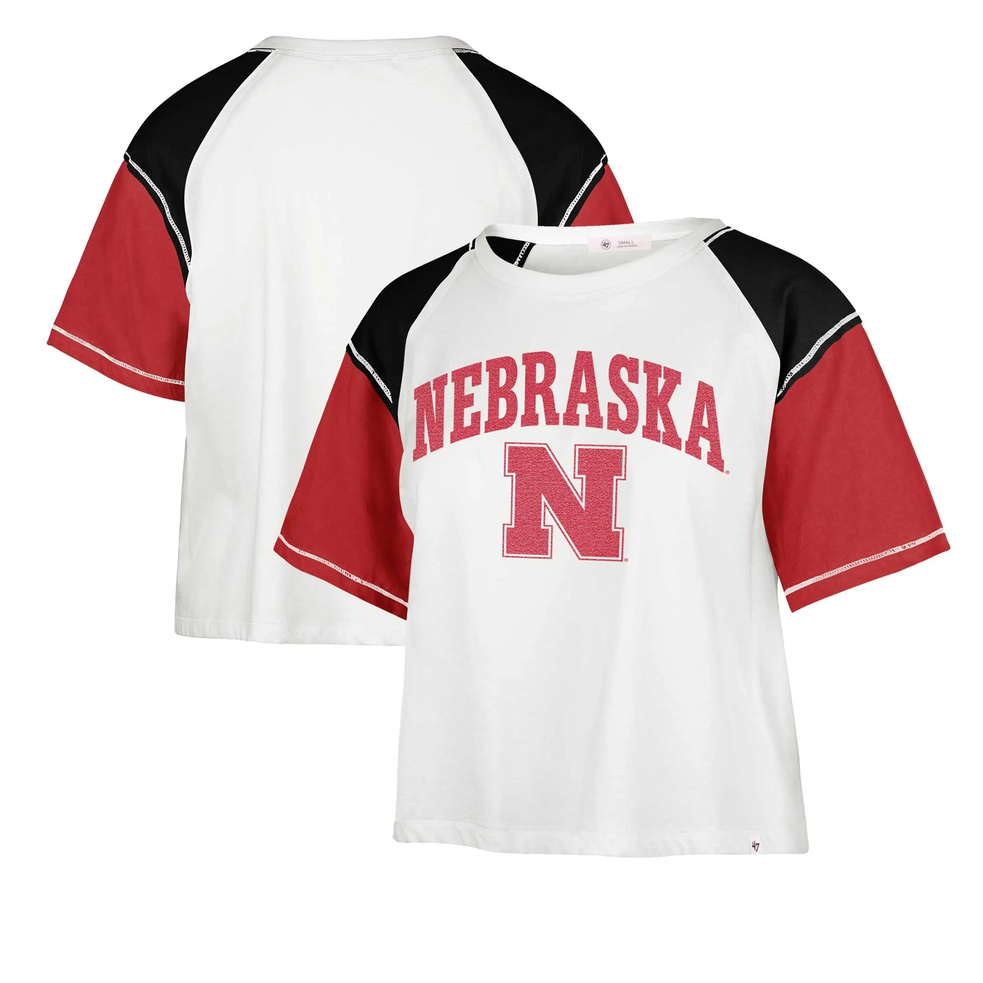 Lids Women's White Nebraska Huskers Serenity Gia Cropped Tee