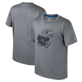 Lids Youth Colosseum Charcoal Kansas Jayhawks Metal Tee