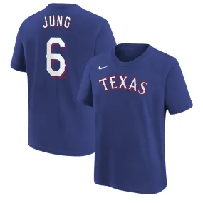 Lids Youth Nike Royal Texas Rangers Josh Jung Tee