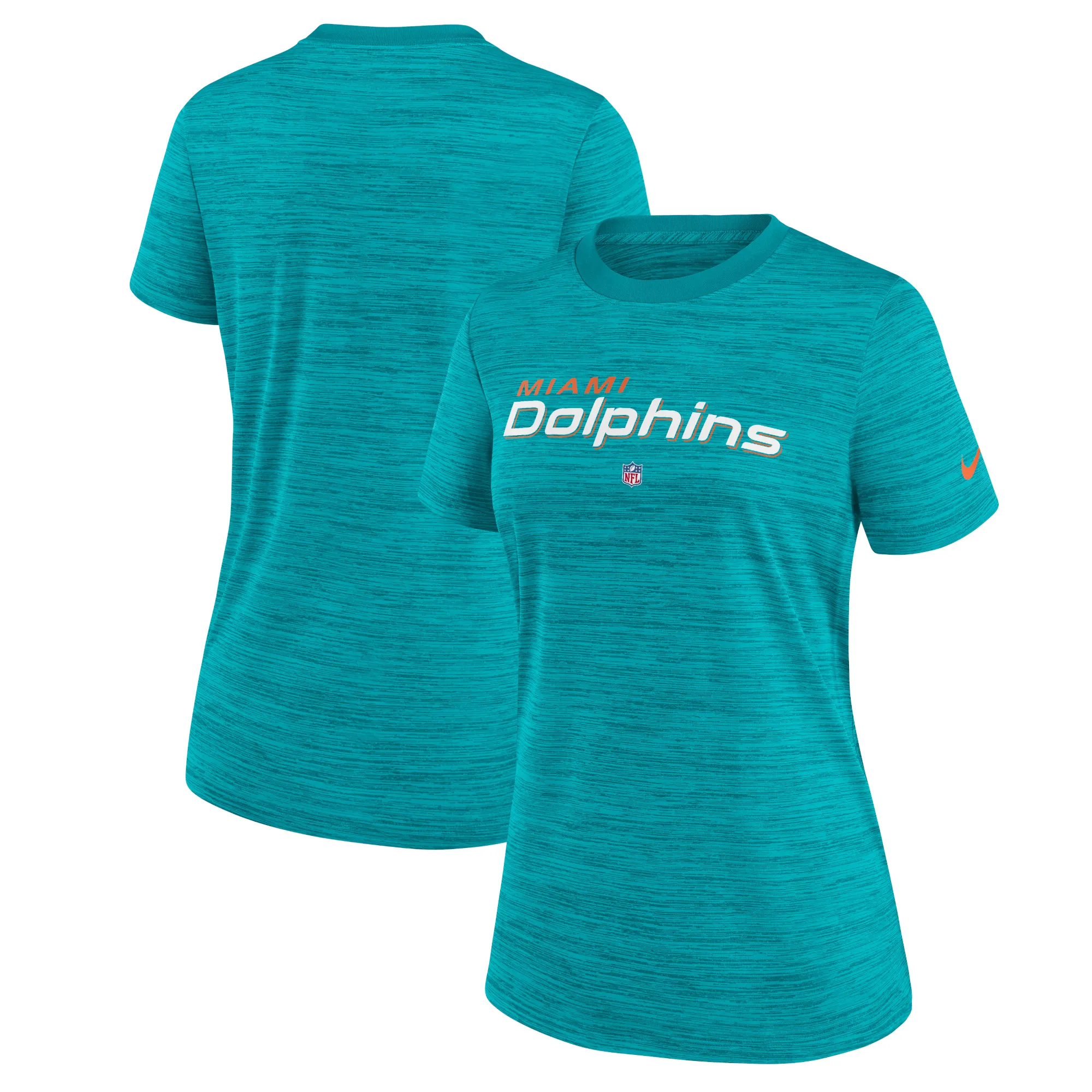 Miami Dolphins Women's Aqua Nike Sideline Performance Tee