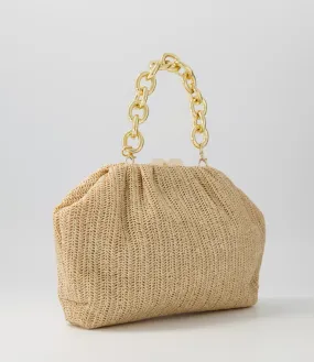 OLGA BERG Vivian Natural Raffia Clutch