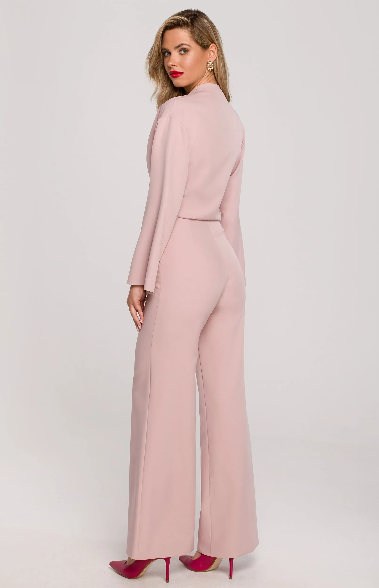 Pink Wrap Jumpsuit