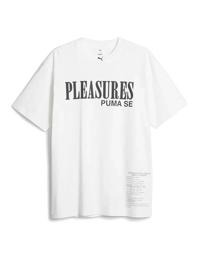 Puma Pleasures Typo T-Shirt White