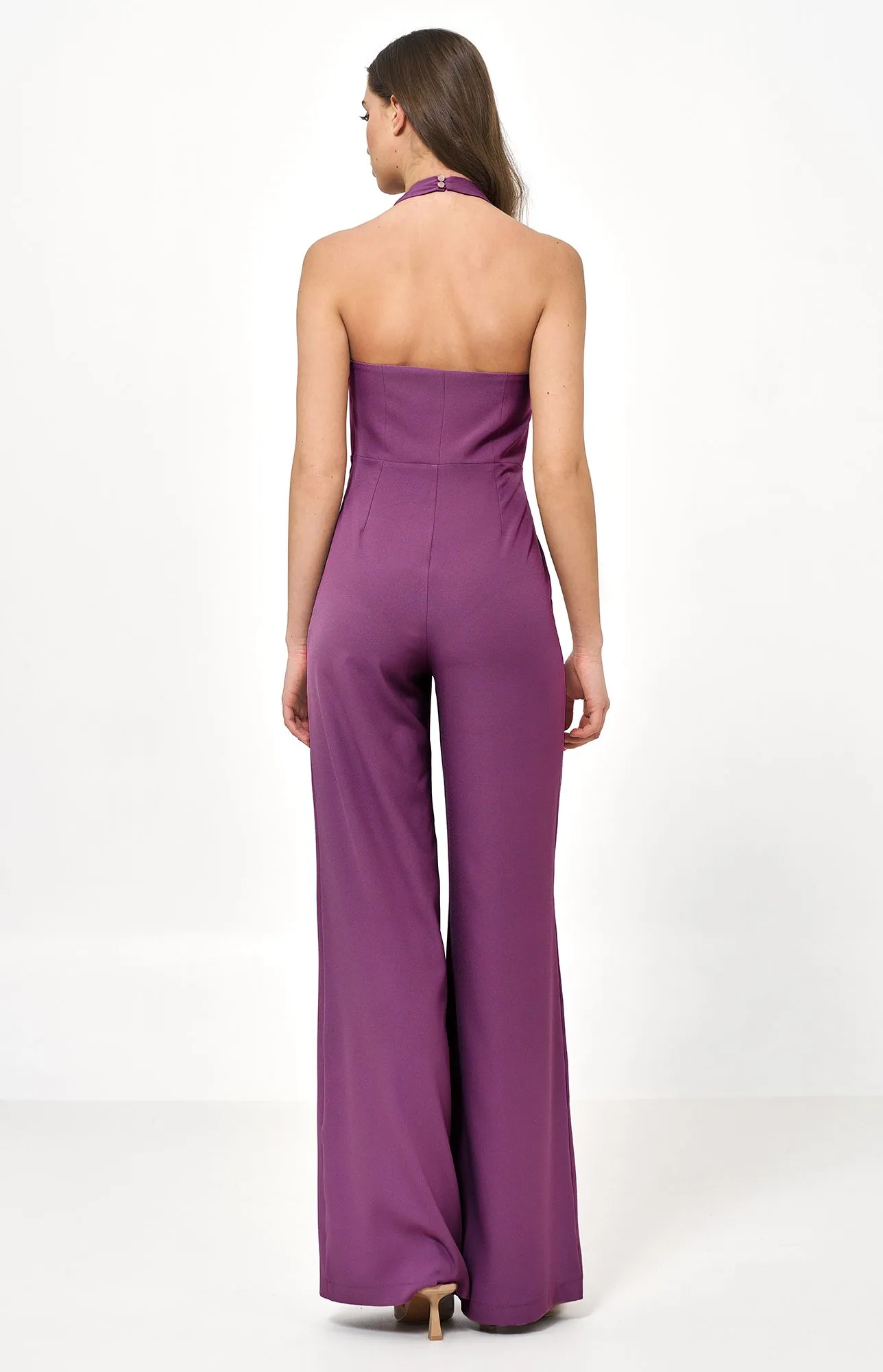 Purple Open Back Jumpsuit