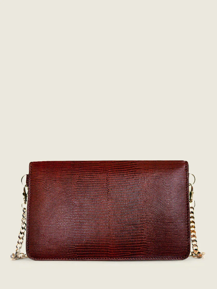 Red Leather Clutch Bag for Women - Bertille 1960 Garnet | PAUL MARIUS