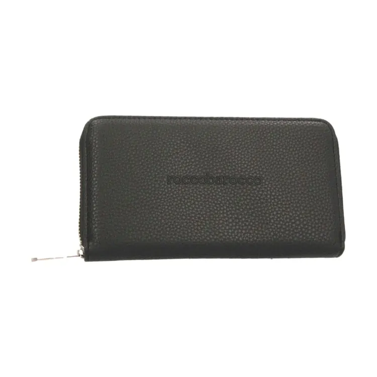 RoccoBarocco 12001 OLIVIA Araund  Wallet Portafogli Donna Chiusura Zip Black