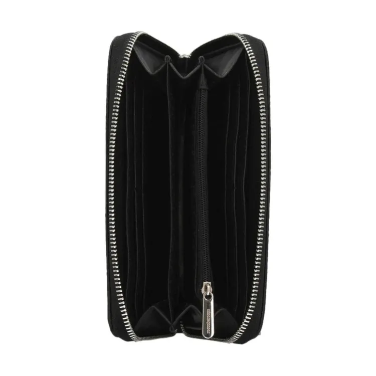 RoccoBarocco 12001 OLIVIA Araund  Wallet Portafogli Donna Chiusura Zip Black