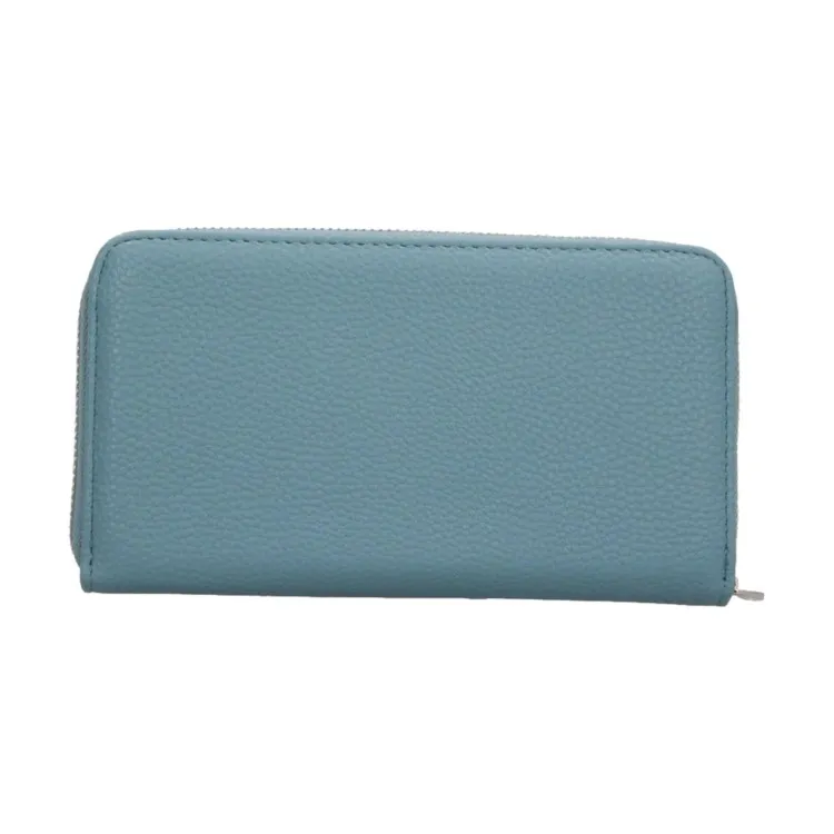 RoccoBarocco 12001 OLIVIA Araund  Wallet Portafogli Donna Chiusura Zip Sky Blue