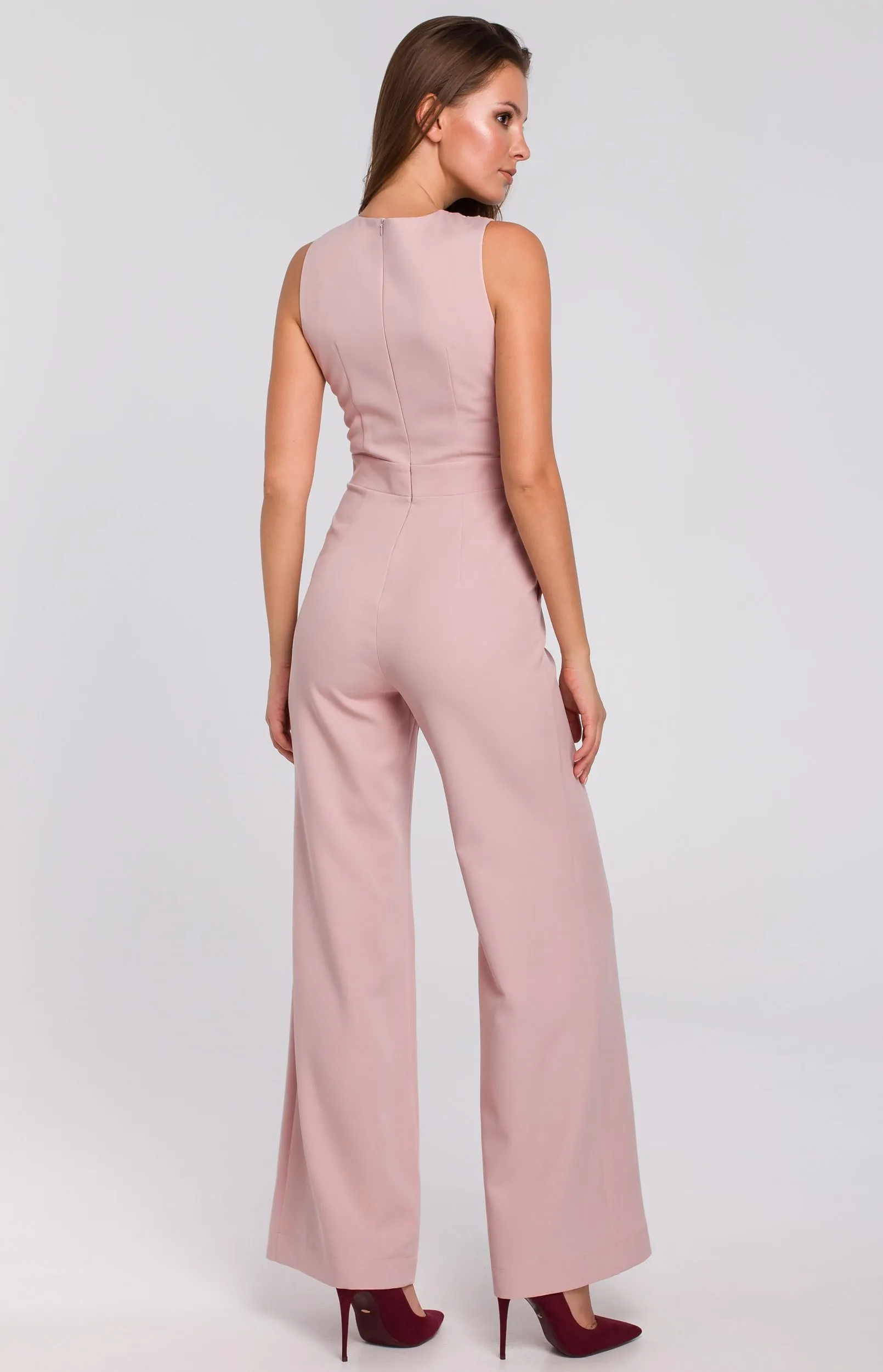 Rose Cross-Front Jumpsuit