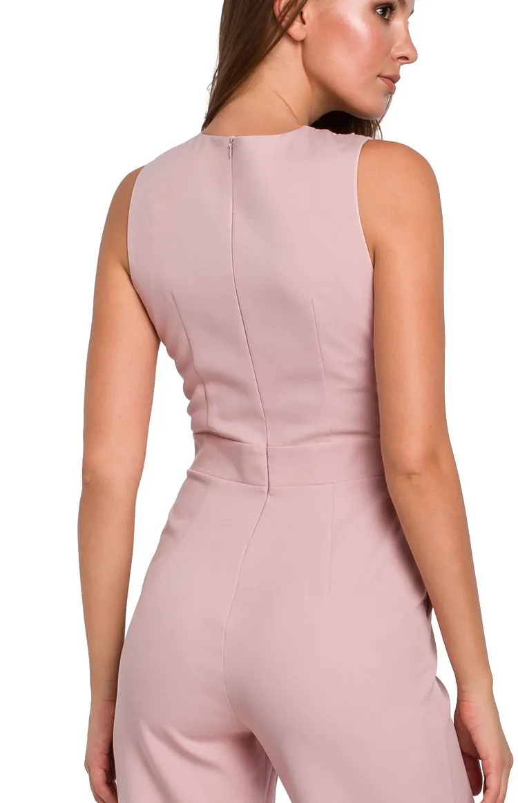 Rose Cross-Front Jumpsuit