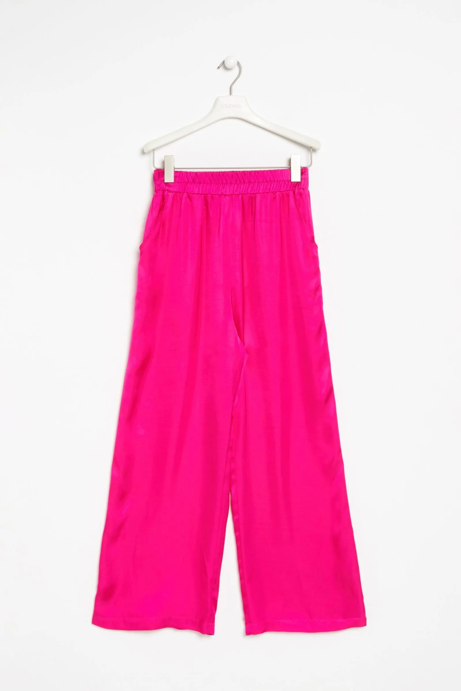 Satin Fuchsia Pants with Elastic Waistband by LolitasyL