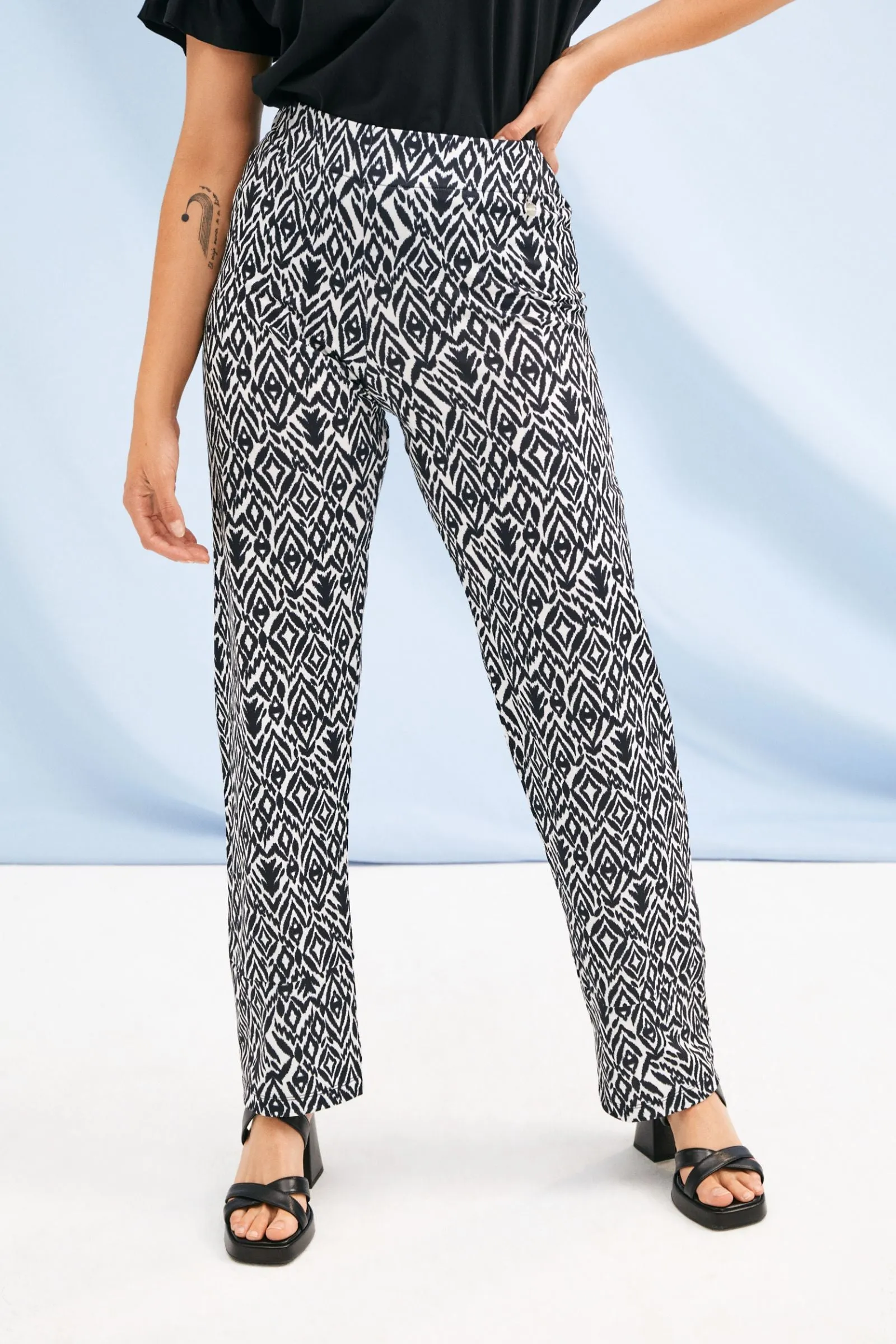 Tribal Printed Pants with Back Zipper by Lolitas&L