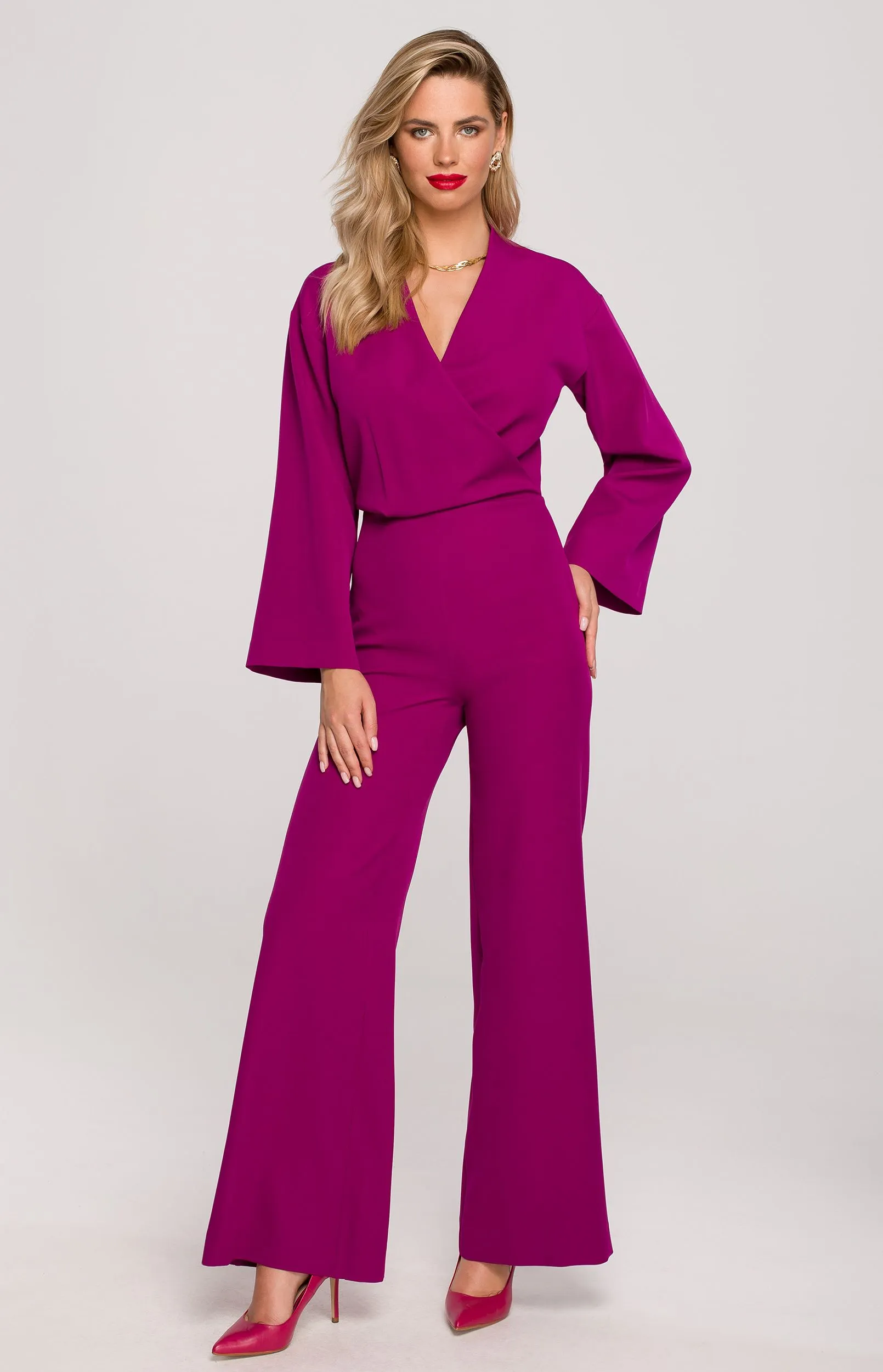 Violet Wrap Jumpsuit