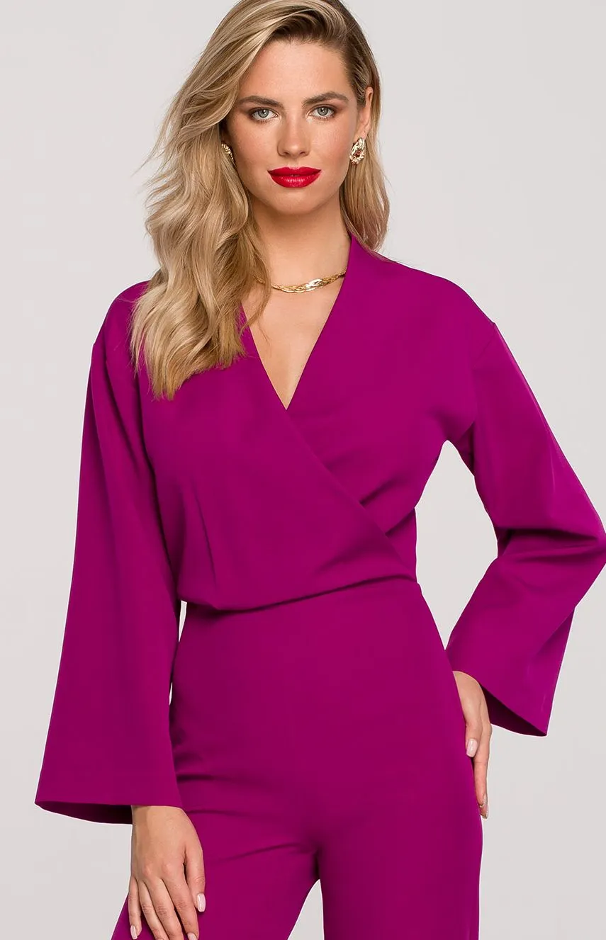 Violet Wrap Jumpsuit